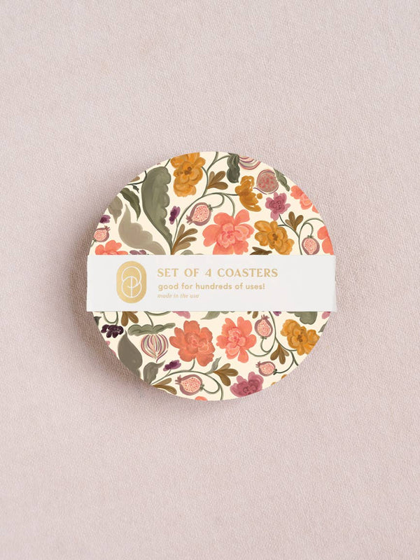 Autumn Florals Coasters - One & Only Paper
