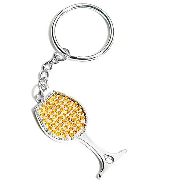 Enamel Keychain - Glass of Wine