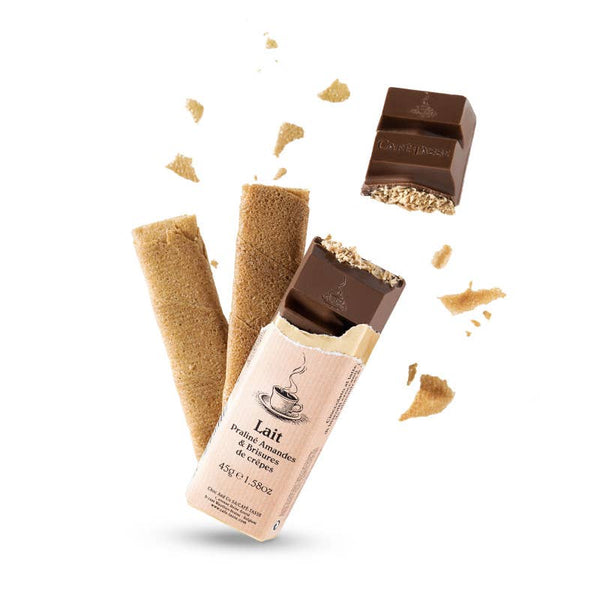 Almond Praline Milk and Pancake Chips Stick - Café-Tasse