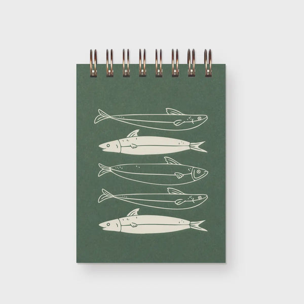 Fishes Mini Jotter Notebook Green