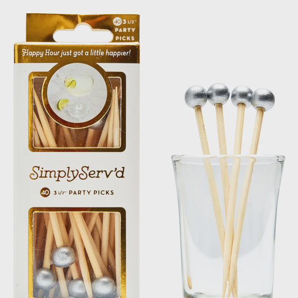 Silver Bamboo Party Pick - Sophistiplate