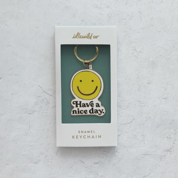 Smiley Enamel Keychain