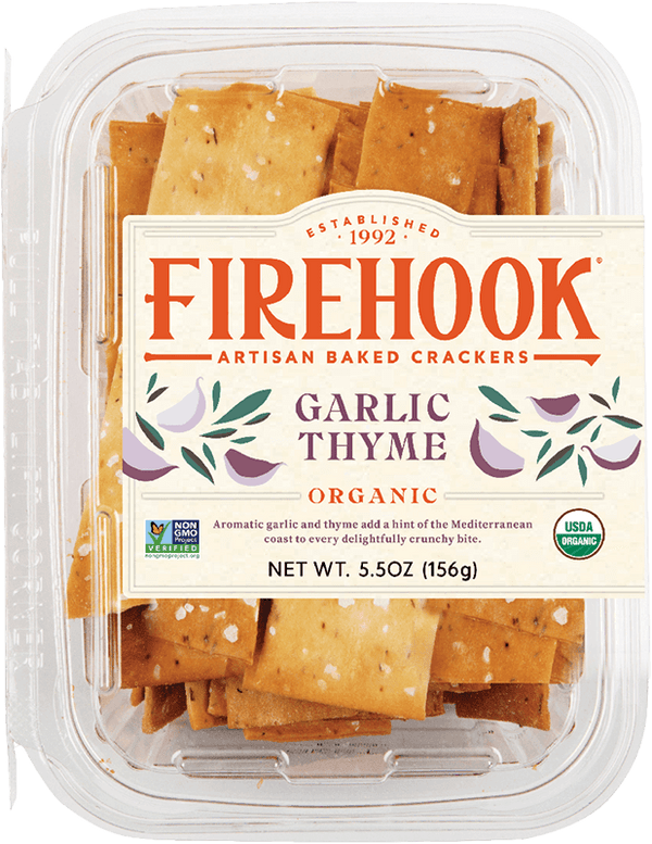 Firehook Garlic Thyme Crackers - 5.5oz
