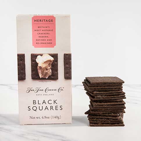Heritage Black Squares Crackers - The Fine Cheese Co.