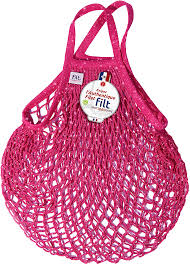 Small Glitter Net Bag Raspberry - FILT 1860