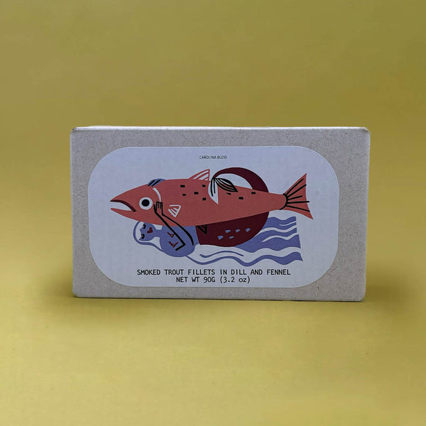 Smoked Trout Fillets in Dill and Fennel Tin Fish - Jose Gourmet