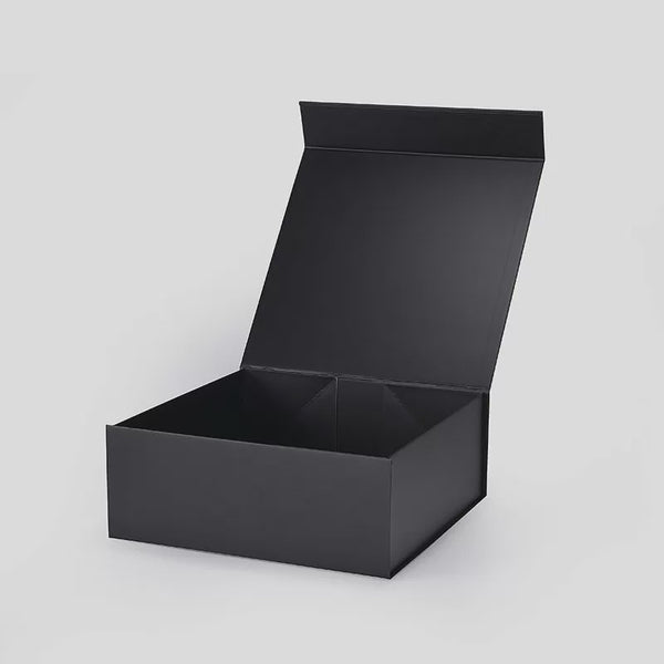 Large Square Black Magnetic Gift Box with Ribbon