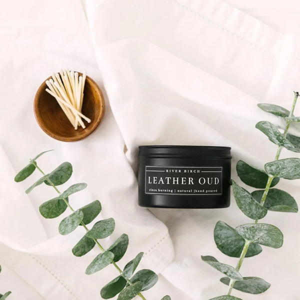 River Birch Candles - Leather Oud Soy Candle