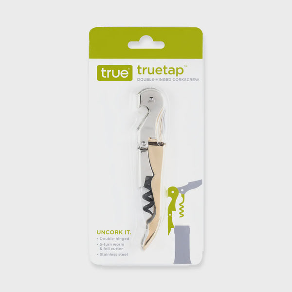 Gold Double Hinged Waiter's Corkscrew - True