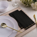 Black with Gold Stripe Napkins - Luxe Party
