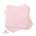 Blush with Gold Stripe Napkins - Luxe Party