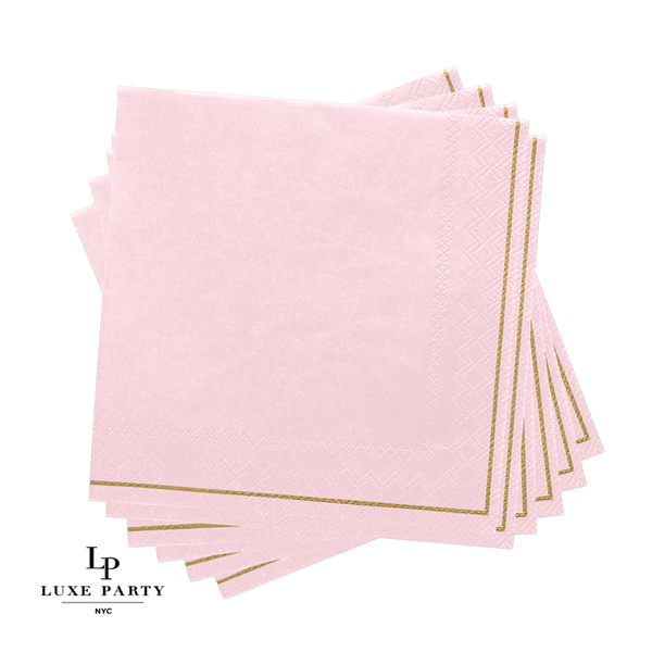 Blush with Gold Stripe Napkins - Luxe Party