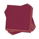 Cranberry with Gold Stripe Napkins - Luxe Party