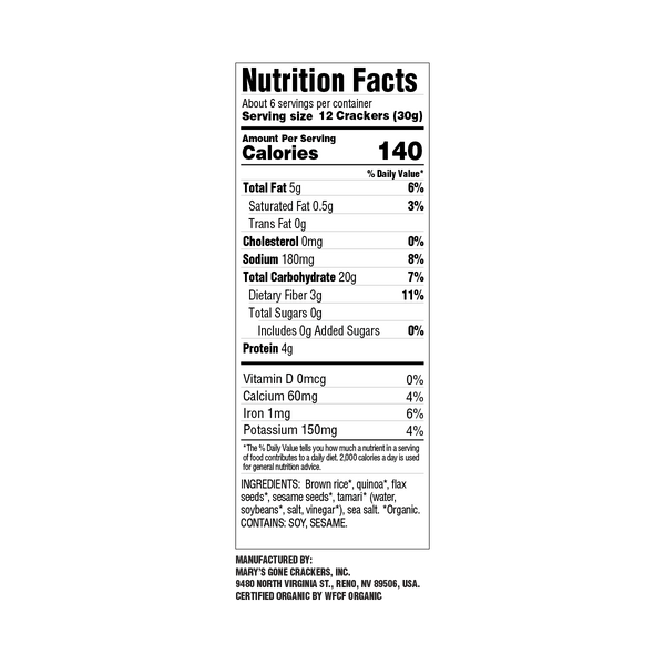 Gluten Free Original Crackers - Mary's Gone