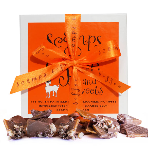Milk Chocolate Toffee 4oz Box - Scamps Toffee