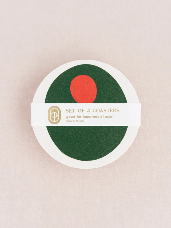 Pimento Olive Coasters - One & Only Paper