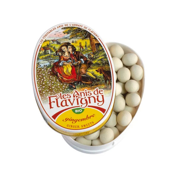 Anis de Flavigny Ginger Pastilles Oval Tin