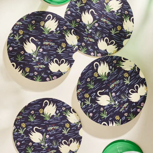 Swan Pond Coasters - One & Only Paper