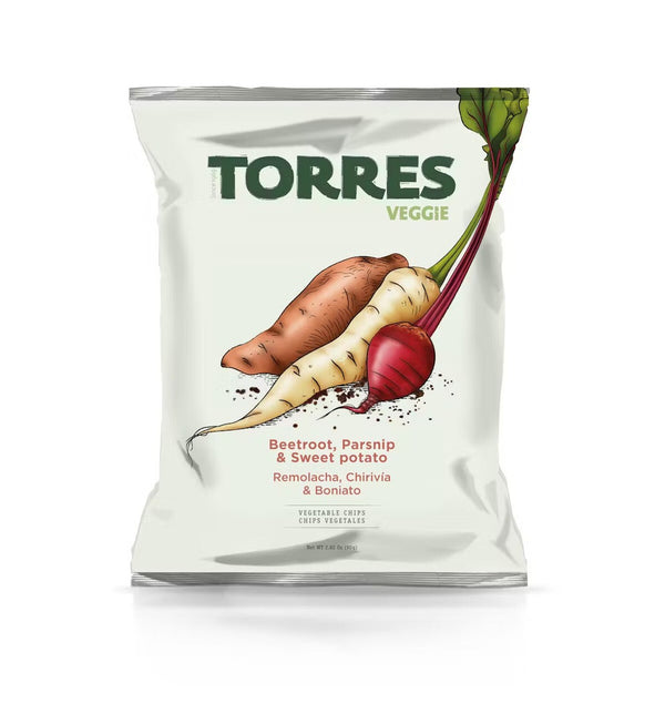 Betroot, Parsnip & Sweet Chips 90g - Torres Potato Chips