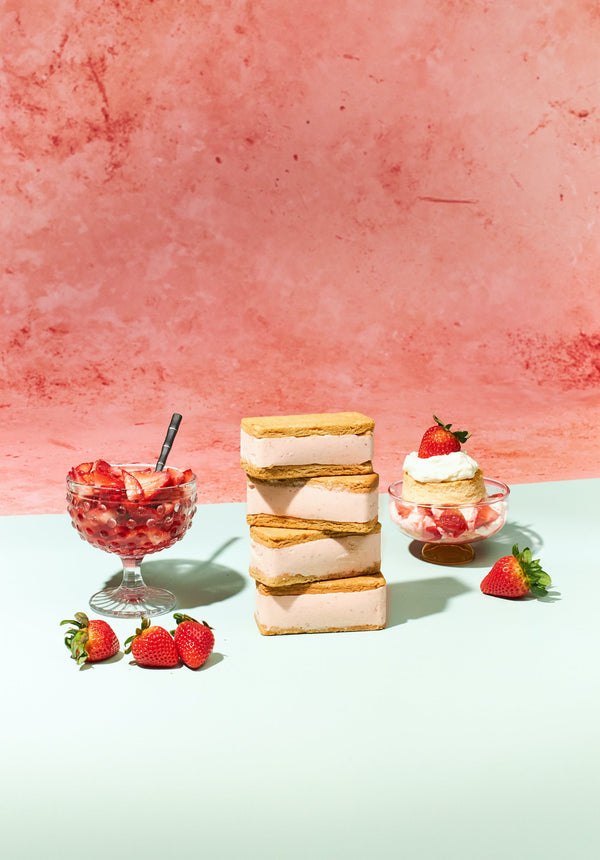 Strawberry Shortcake Ice Cream Sandwich - Nightingale Ice Cream
