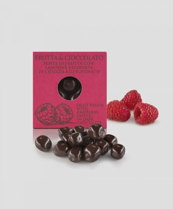 Dark Chocolate Covered Raspberry Pearls -  