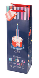 Gift Bag for 1 Bottle of Wine - Happy Birthday