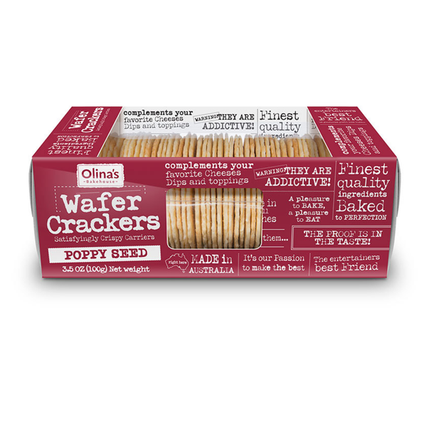 Poppy Seed Wafer Crackers - Olinas