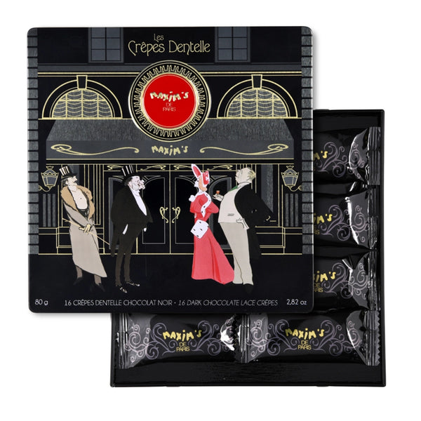 Maxim's - Box of 16 Dark Chocolate Lace Crepes