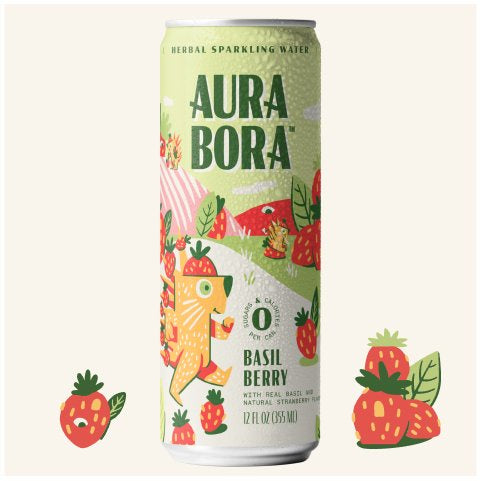 Bora Basil Sparkling Water - Aura Bora