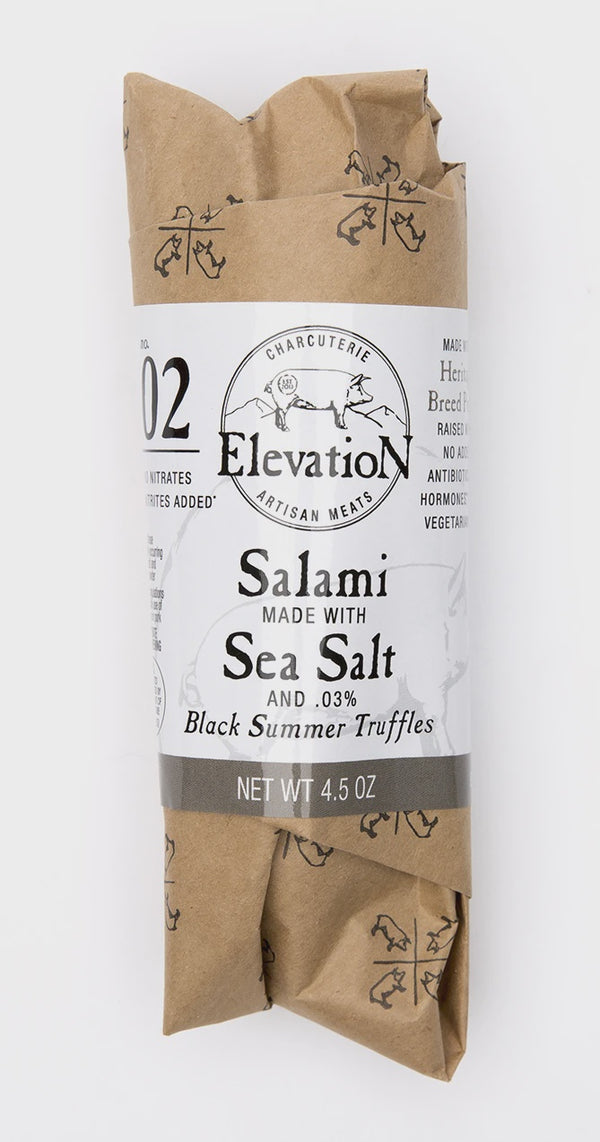 Black Truffle Sea Salt Salami - Elevation Meats