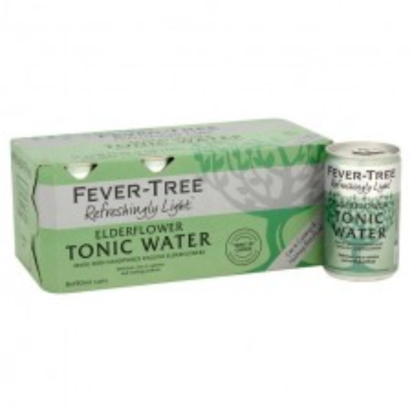 Fever Tree Elderflower Tonic Water 8 Pack (150 ml CANS)