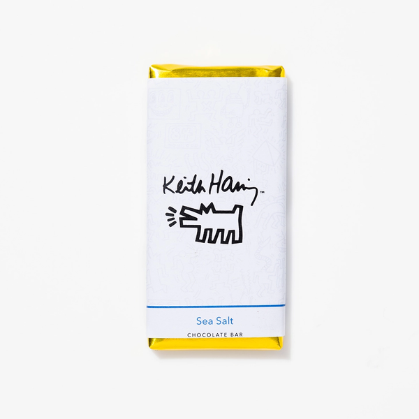 Fine & Raw Keith Haring Sea Salt Chocolate Bar - White Label (Chocolate Maker)