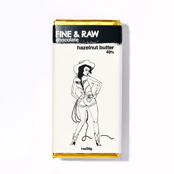 Fine & Raw Hazelnut Butter Chocolate Bar - Bonnie Collection (49% cacao) (Chocolate Maker)