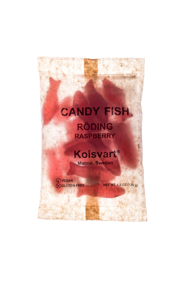Kolsvart - Röding (Char) - Raspberry Swedish Fish Candy
