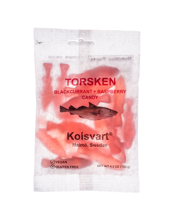 Kolsvart - Torsken (Cod) - Raspberry + Blackcurrant Mix Fish Candy